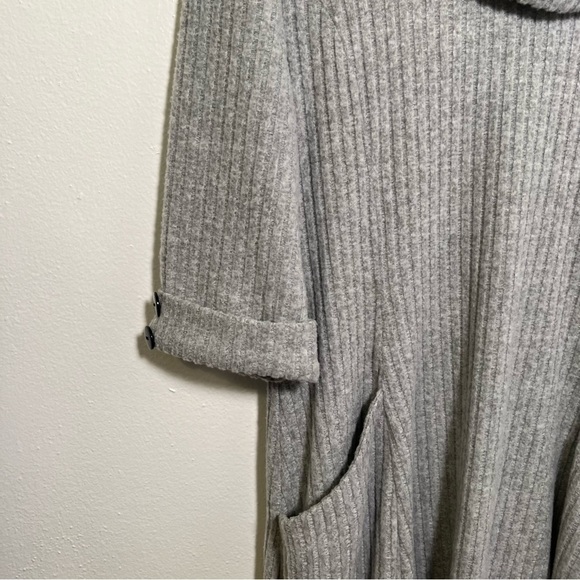 Signature by Robbie Bee Light Gray Cowl Neck Midi Dress - Picture 10 of 16